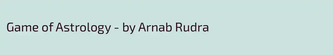 Game of Astrology - by Arnab Rudra 
